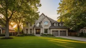 Luxury million dollar home in Canadian suburb