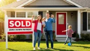 New homeowner receiving keys to their first home